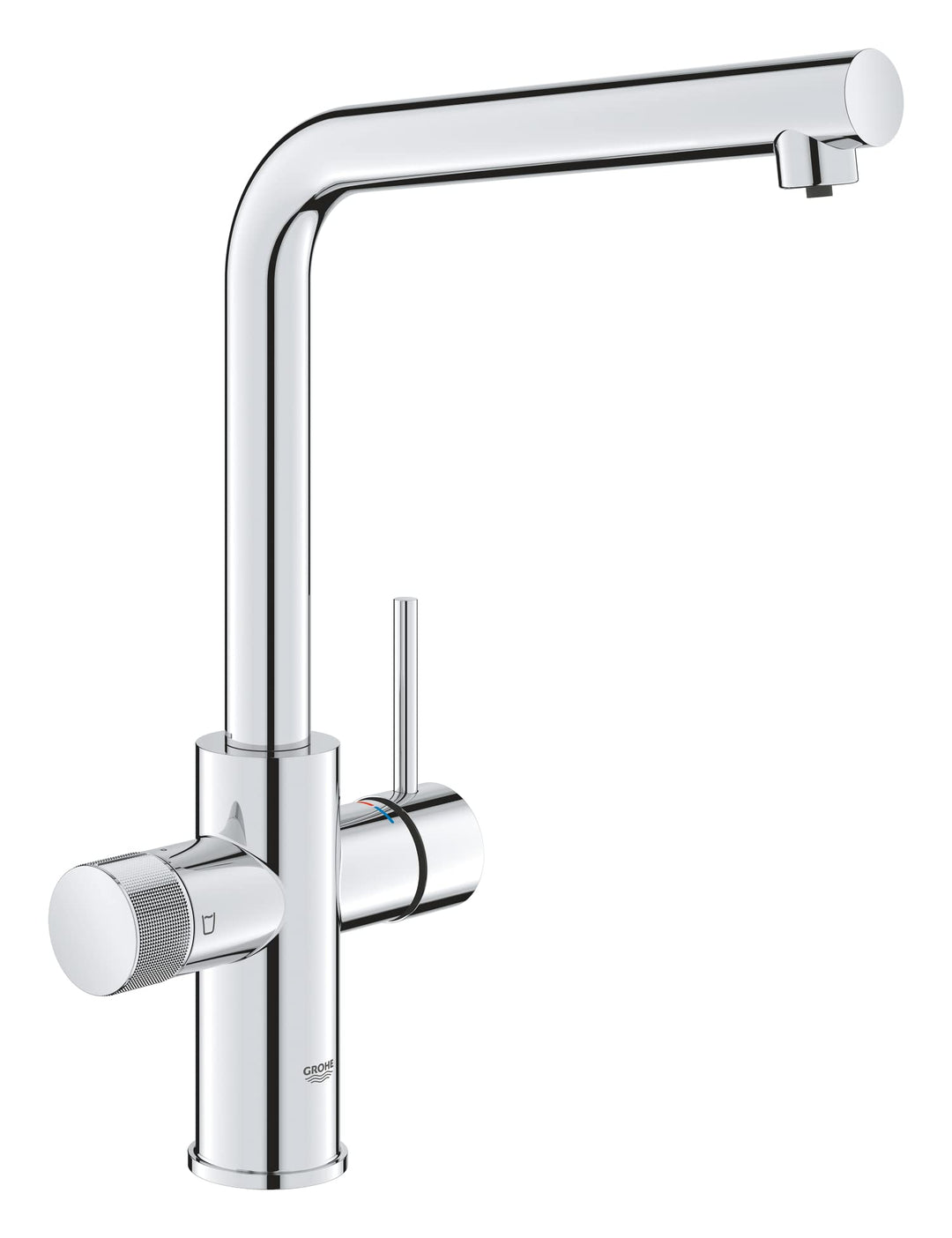 GROHE Blue Pure Minta - Einhand-Spültischarmatur mit Filterfunktion (L-Auslauf, Einlochmontage, sepa