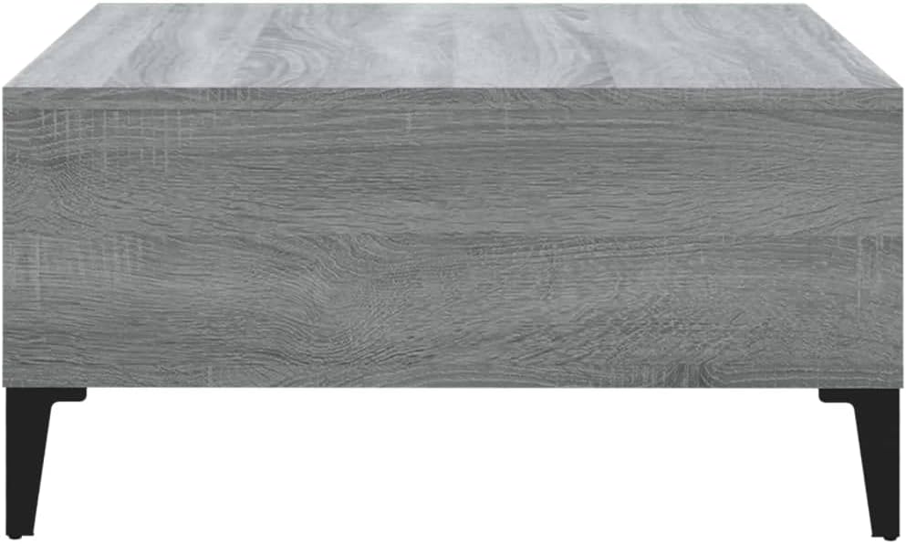 WIFESE Couchtisch mit 4 Fächer 60x60x30 cm Beistelltisch Holz Modernes Design Wohnzimmertisch Kleine