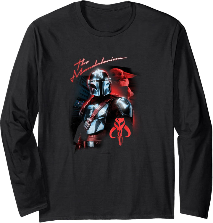 Star Wars: The Mandalorian Retro Faded Glow Langarmshirt