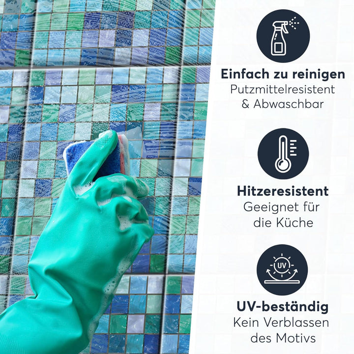 CREATISTO Mosaik-Fliesen Fliesensticker Fliesenfolie - Klebe Folie für Wandfliesen I Stickerfliesen