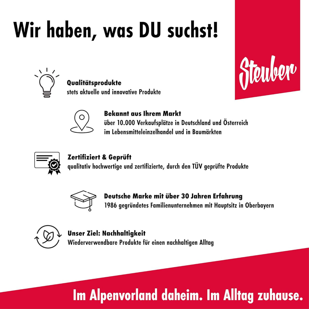 Steuber Aluguss Kochtopf Ø16 cm Schmortopf Antihaft alle Herdarten Kochtopf 16 cm, Kochtopf 16 cm