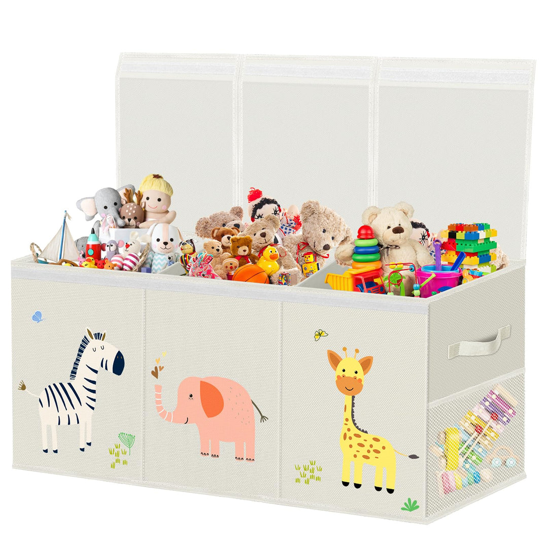 VERONLY Extra Gross Aufbewahrungsbox Spielzeugkiste mit Deckel Kinder - Faltbar Spielzeug Aufbewahru