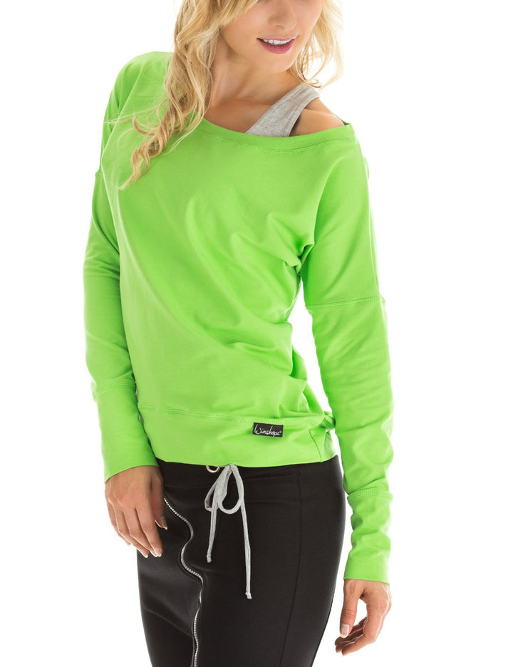 Winshape Damen Freizeit Sport Dance Fitness Longsleeve WS2 S Apfelgrün, S Apfelgrün