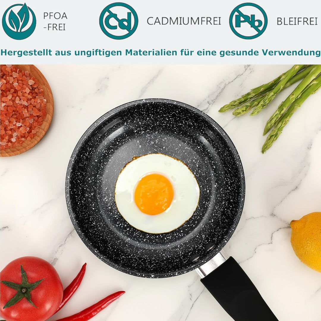 EliteHoff Pfanne Induktion, Bratpfanne mit Antihaftbeschichtung, Geeignet für alle Herdarten, Granit