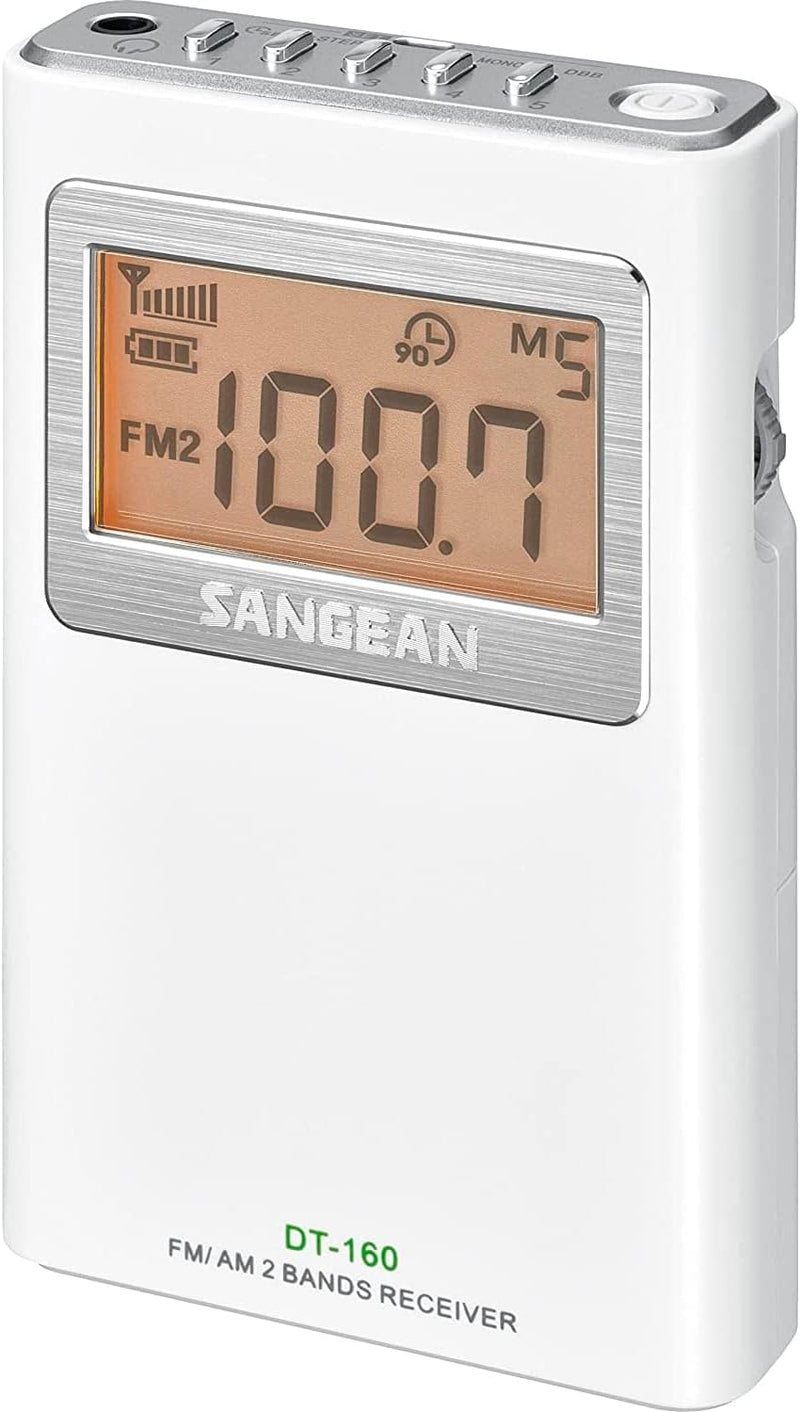 DT-160 Weiss (Pocket 160) SANGEAN DT-160 Am/FM, SANGEAN DT-160 Am/FM