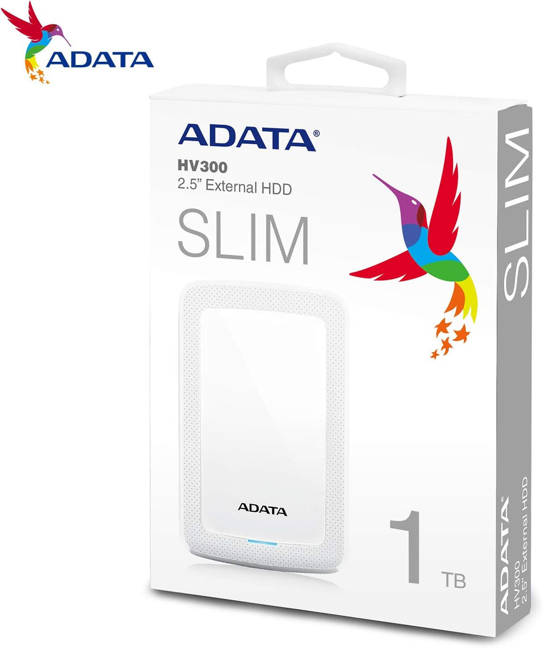 ADATA HV300 - 1 TB, externe Festplatte mit USB 3.2 Gen.1, weiss, 1TB 1TB weiss, 1TB weiss