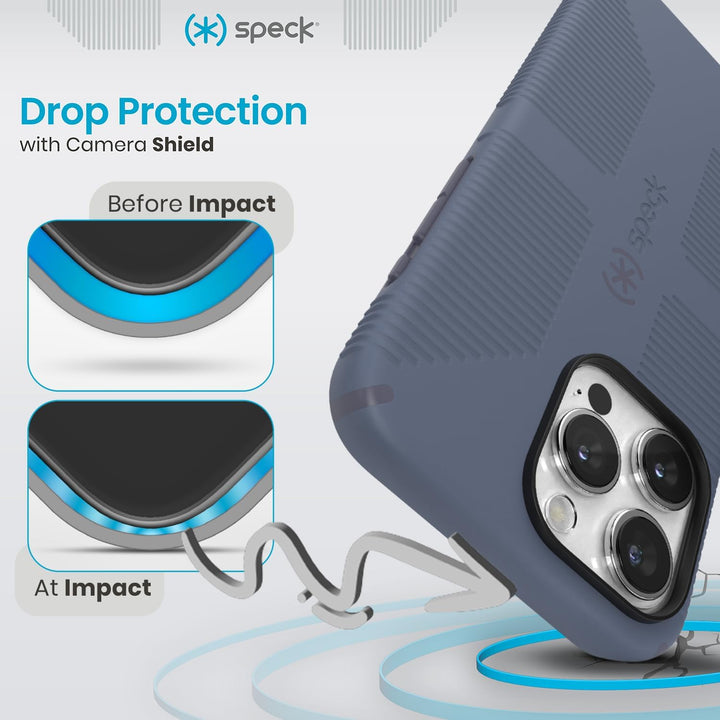 Speck Schutzhülle für iPhone 15 Pro Max – gebaut für MagSafe, Fallschutz, Kratzfest, weich, 17,5 cm