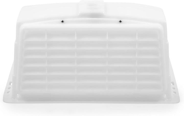 Camco 40431 RV-Dachentlüftungsabdeckung, Weiss Standard Weiss/Opulenter Garten, Standard Weiss/opule