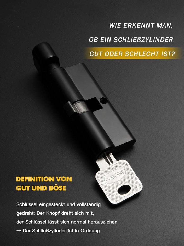 Schliesszylinder, Profilzylinder 70mm(35T/35),Schlüssel zylinderschloss mit 8 horizontalen Schlüssel
