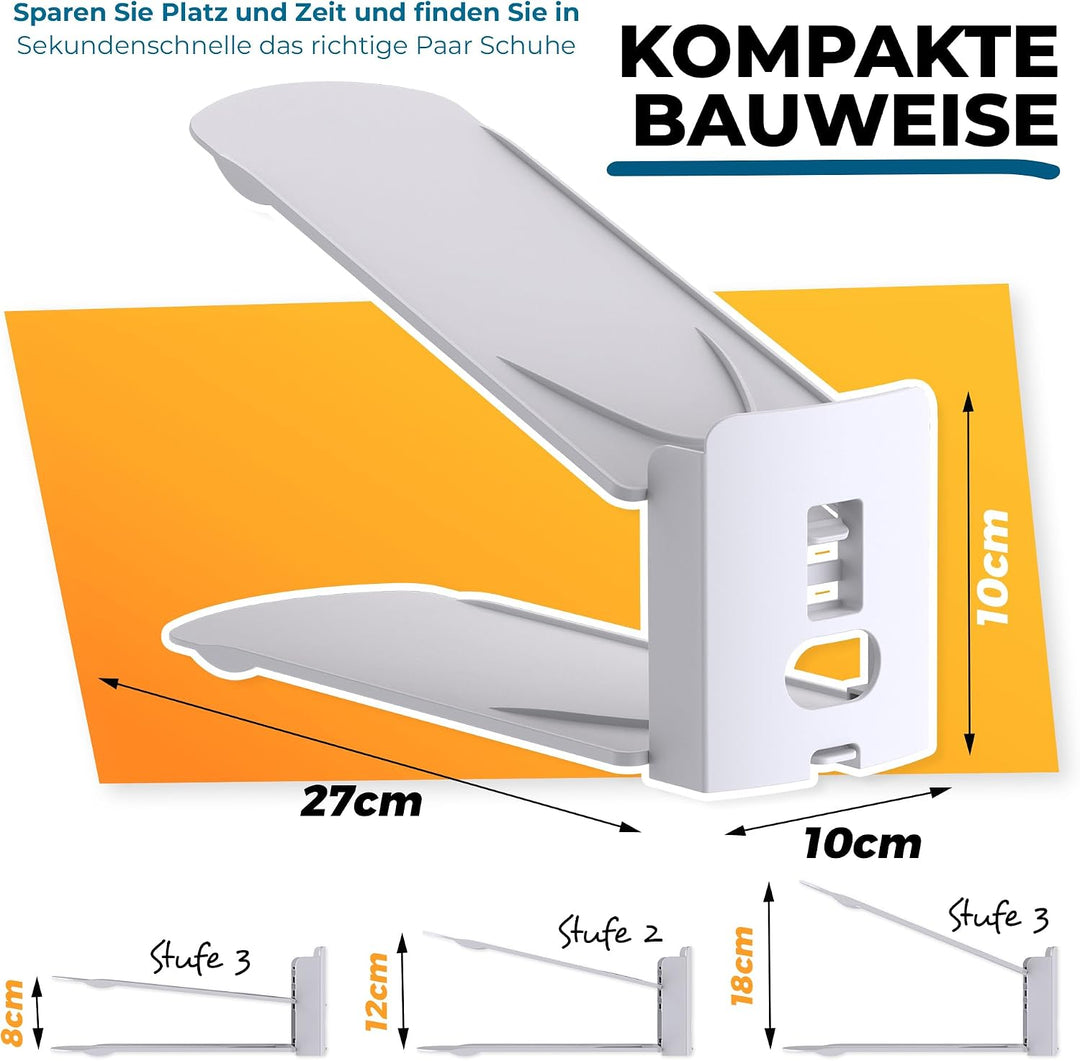Schuhorganizer platzsparend – Verstellbarer Schuhstapler für Schrank | Doppelschicht Schuhaufbewahru