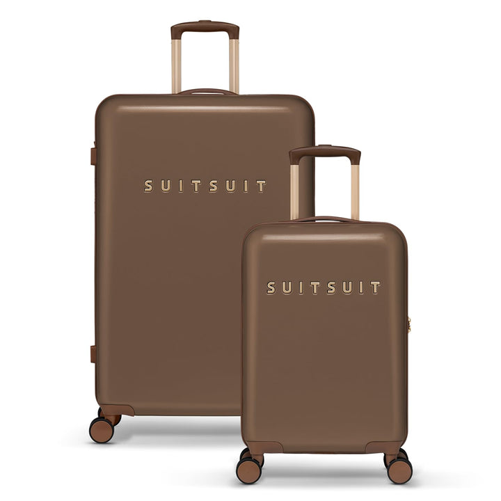 SUITSUIT Fab Seventies – Kofferset 2-teilig – Handgepäck-Koffer 55 cm – Check-in Koffer 76 cm – TSA-