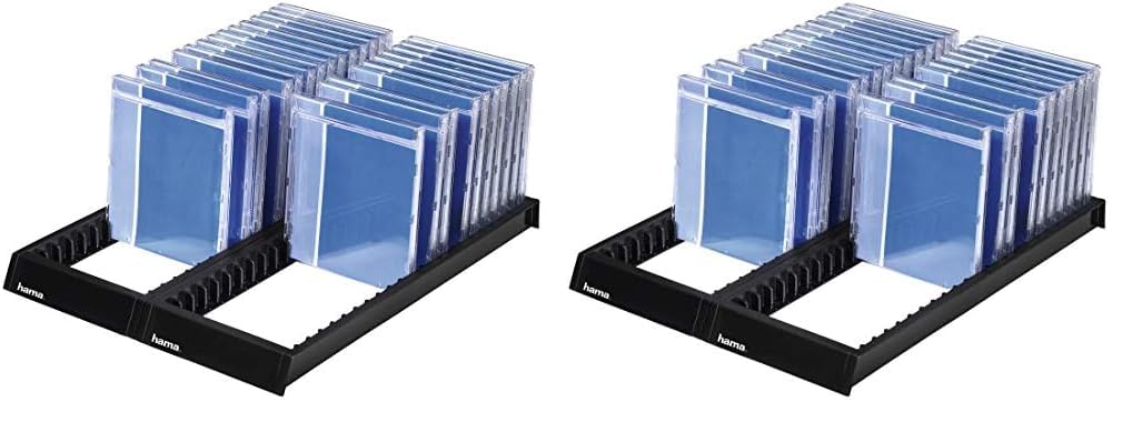 Hama CD Ständer Archivierungssystem (für 44 CD-Leerhüllen, CD Rack zur Aufbewahrung, Organizer rutsc