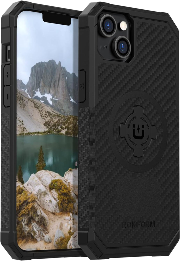 Rokform - iPhone 14 Plus Hülle, Rugged Serie, magnetisch + MagSafe kompatibel, iPhone Cover mit RokL