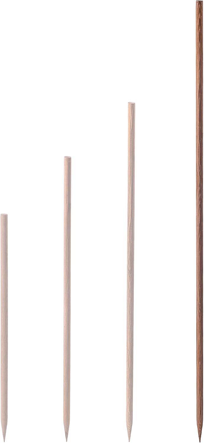 KADAX Holzstäbe 150 cm x 23 mm, 5er Set, Pflanzstäbe aus imprägniertem Holz, Holzpfähle als Rankhilf
