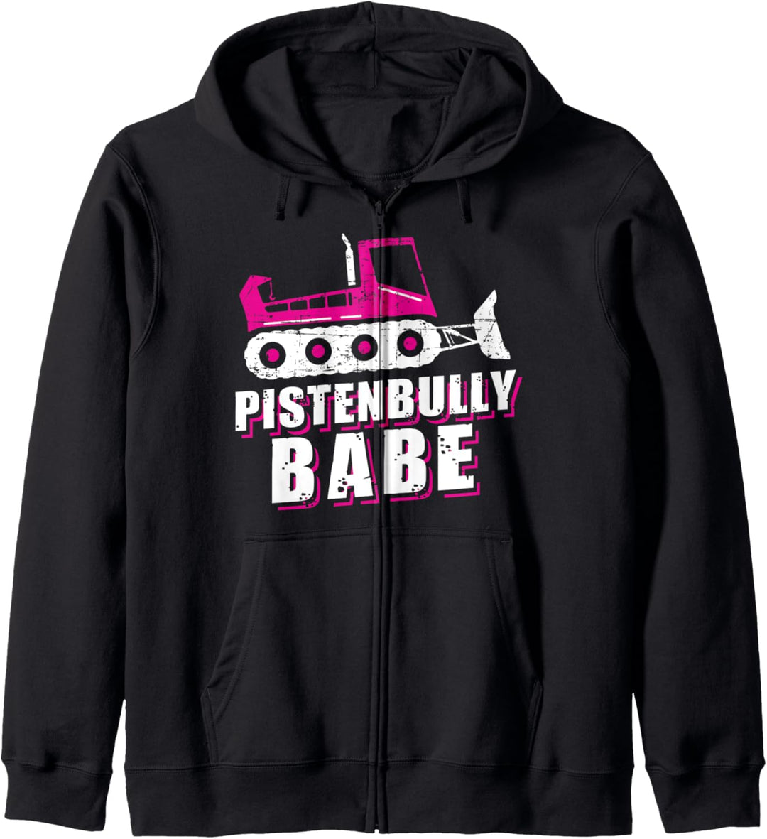 Pistenraupe Pistenfahrzeug Pistenbully Babe Apres Ski Kapuzenjacke