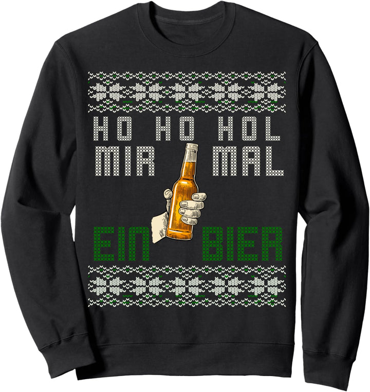 Bier Advent Lustiges Weihnachts Kostüm Ugly Christmas Sweatshirt