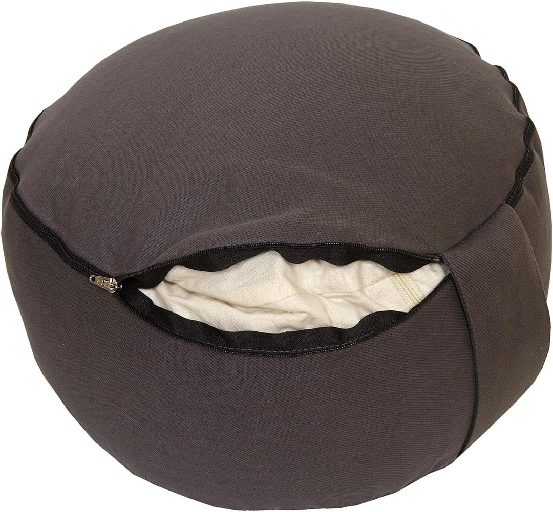 Yogabox Meditationskissen/Yogakissen Rondo Classic Made in Germany grau, grau