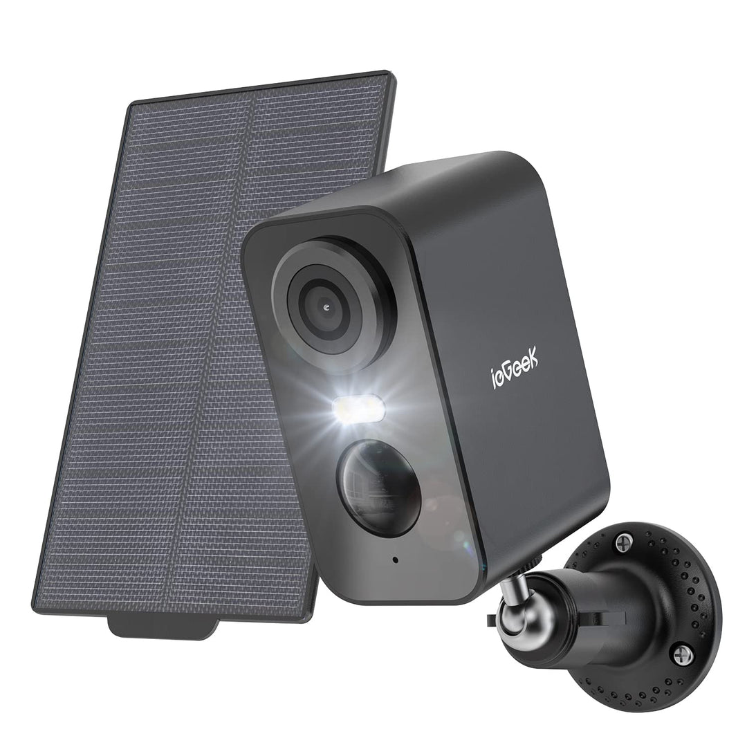 ieGeek 2K Überwachungskamera Aussen Akku Solar, 5200mAh Akku Kamera Überwachung Aussen WLAN, PIR-Bew