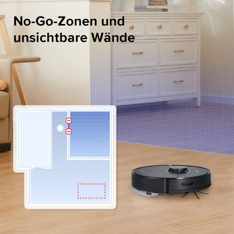 RoboRock Q7 MAX Staubsauger Roboter, 4200Pa WLAN-Saugroboter mit No-Go-Zonen, Selbstaufladender Robo