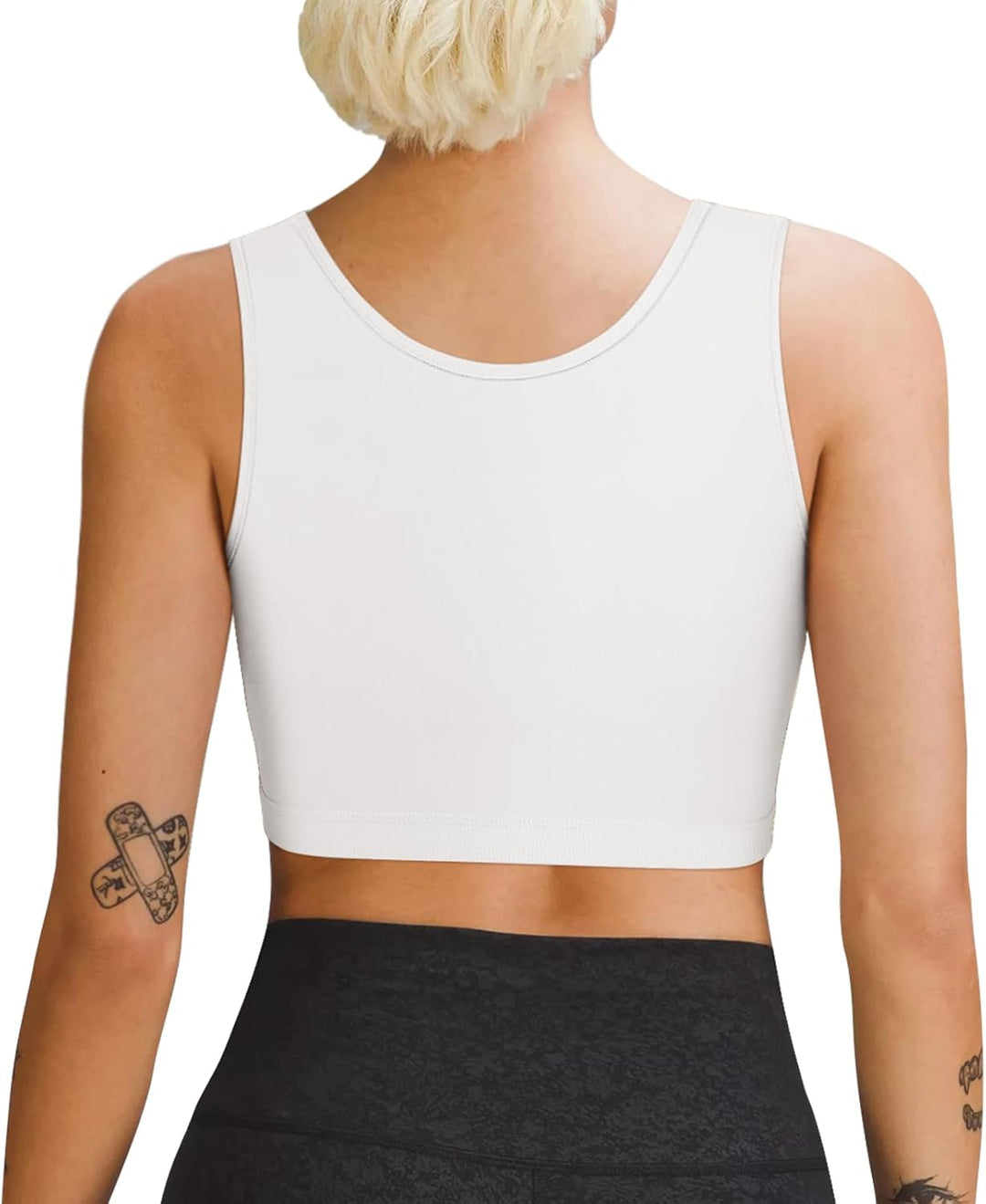 Brust Binder für Transgender Halb FTM Binder Trans Atmungsaktive Breast Binder Weiss S, Weiss S