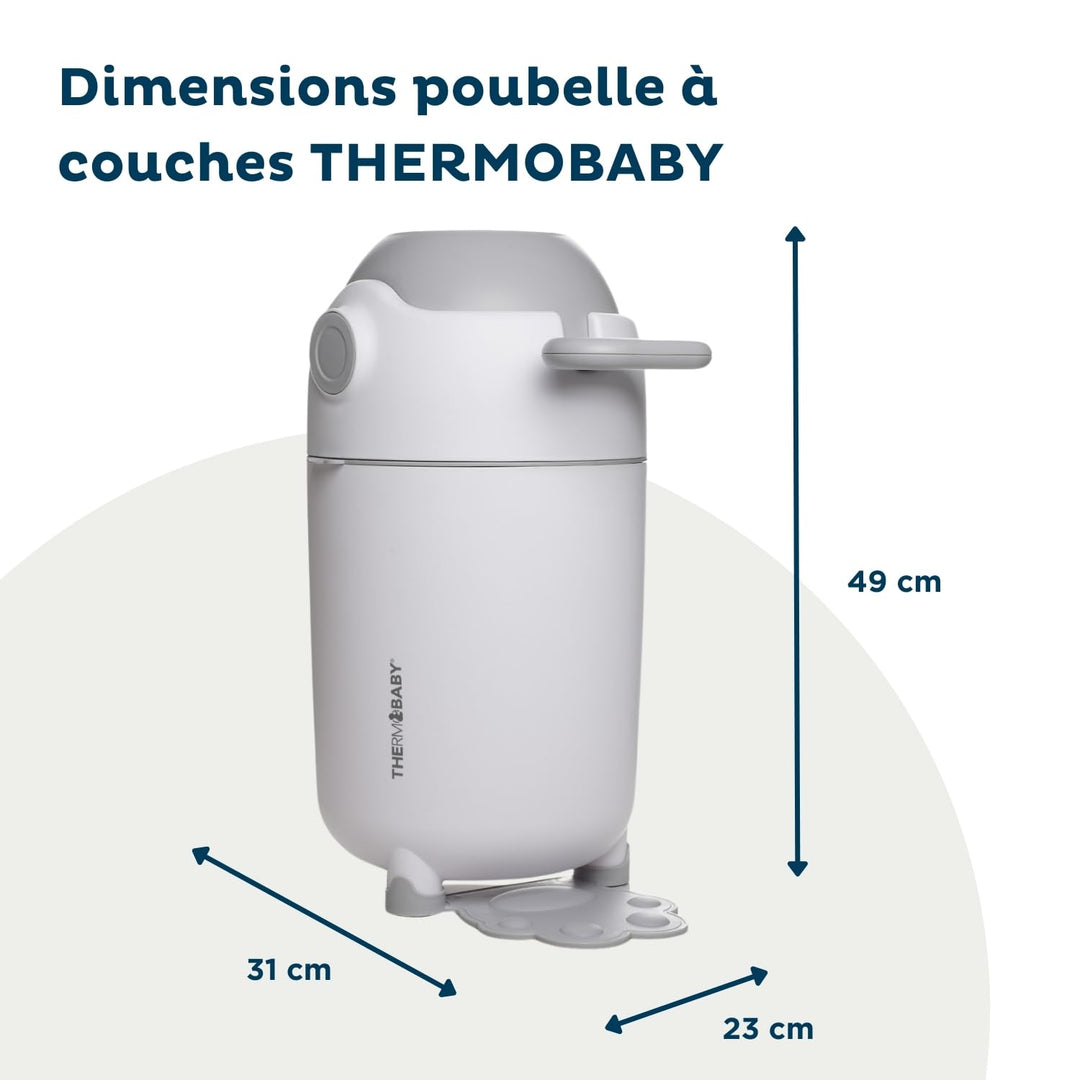 THERMOBABY - Windeleimer ohne Nachfüllung – kompatibel mit Standard-Müllbeuteln mit 20 l – geruchsne