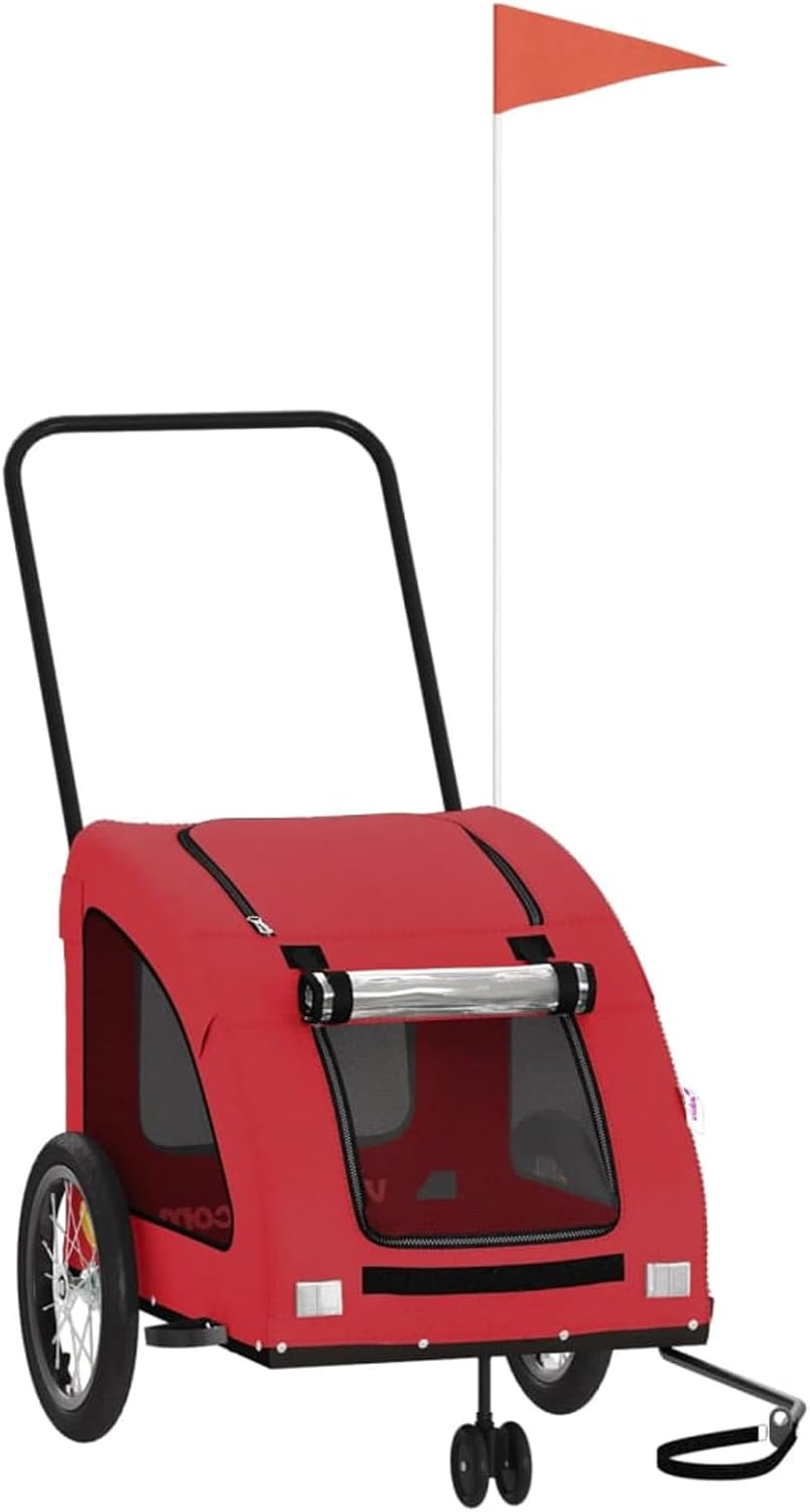 Gecheer Fahrradanhänger für Hunde, Robustes Oxford-Gewebe und stabiles Eisen, wasserdichter Hundetra