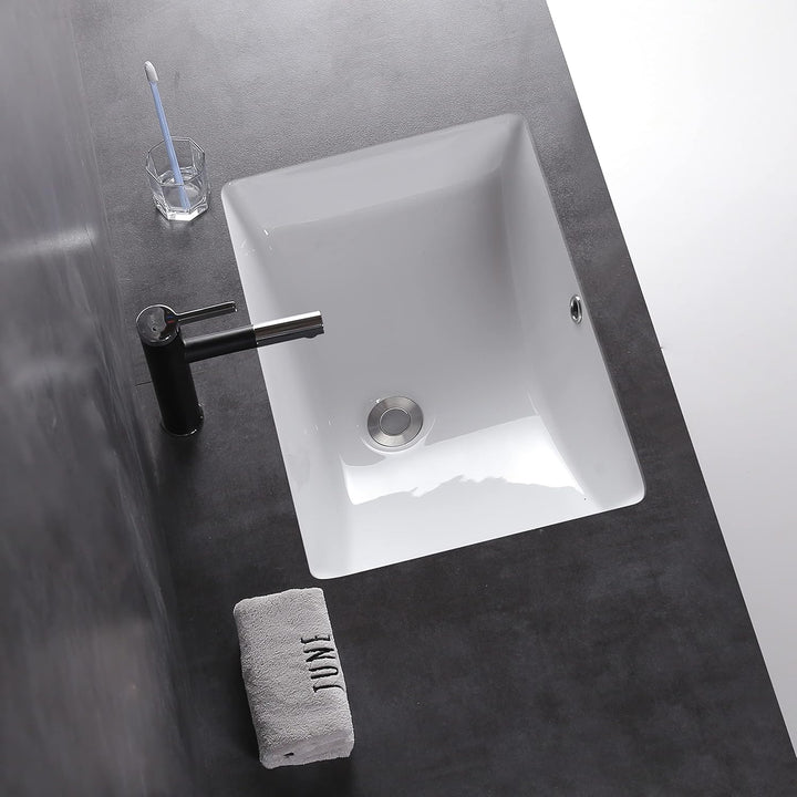 MEJE 202H Rechteckige Unterbau-Spüle 46 x 34.8 x 21.3 cm Keramik-Weiss, 46 X 34.8 X 21.3 Cm
