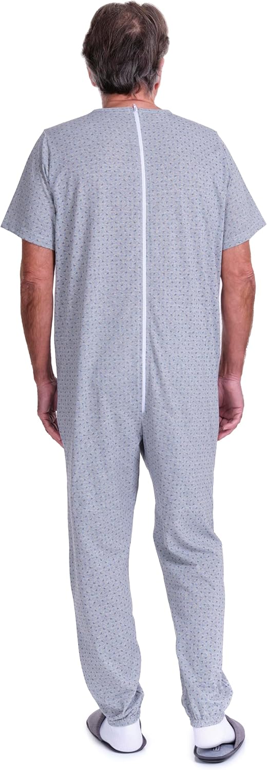 FERRUCCI COMFORT Schlafanzug für Gesundheit, Kurzarm, 1 Reissverschluss, hinten hinten, für den Somm