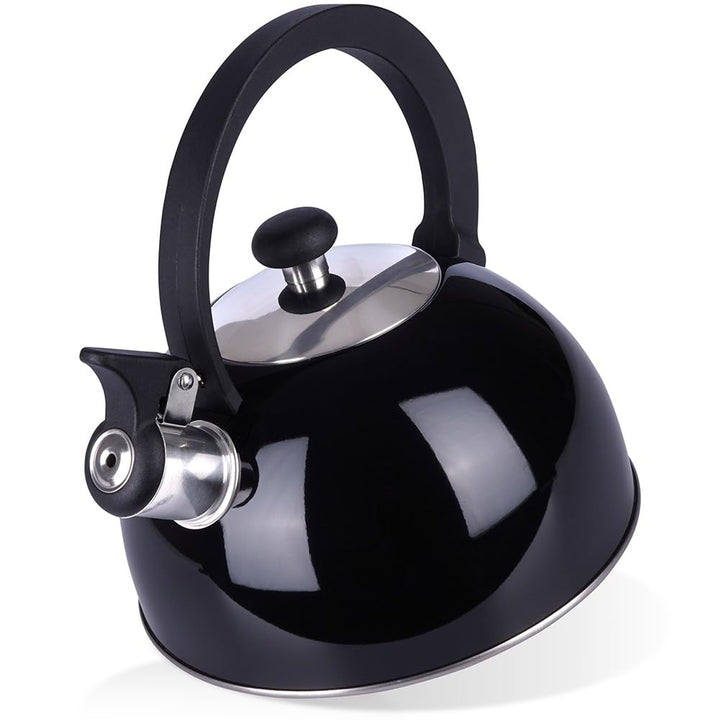 ORION GROUP Wasserkocher Wasserkessel modern automatisch aus Edelstahl Kanne Flötenkessel SCHWARZ 1,