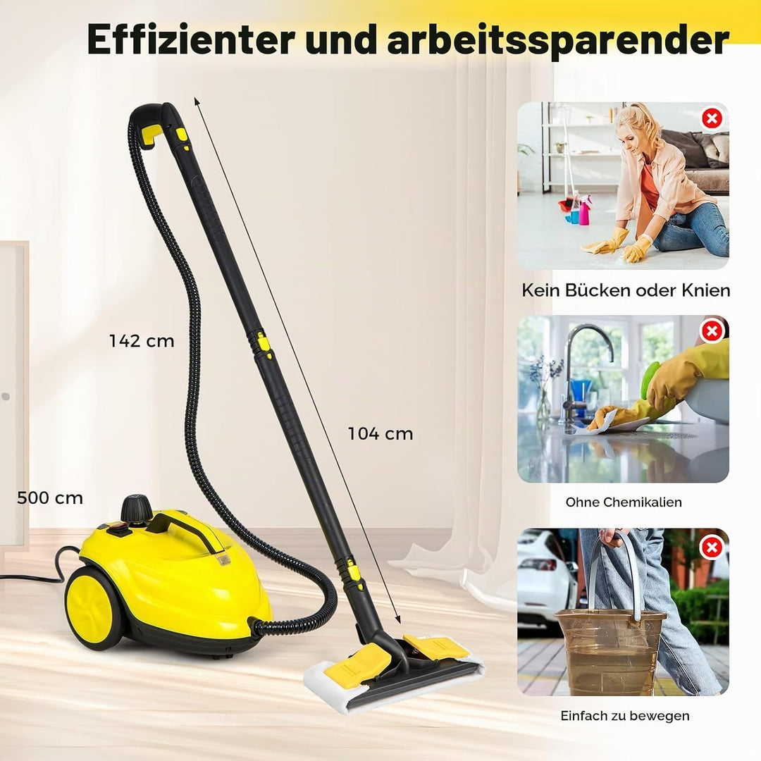 SOARS Dampfreiniger mit 13 Zubehör, Dampfdruck: 5 bar, Max. 160 ℃, Aufheizzeit: 8 min., Leistung: 20