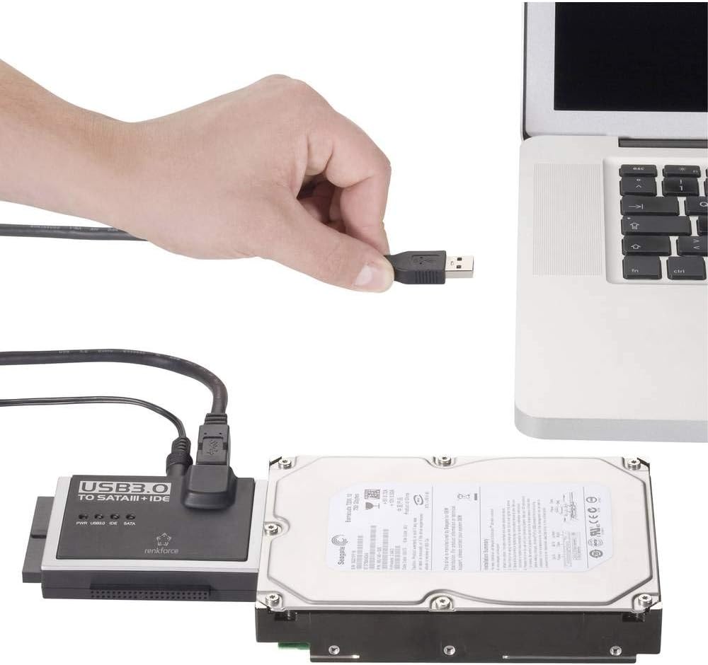 Renkforce Festplatten Adapter [1x USB 3.2 Gen 1 Stecker A (USB 3.0) - 1x IDE-Buchse 40pol., IDE-Buch
