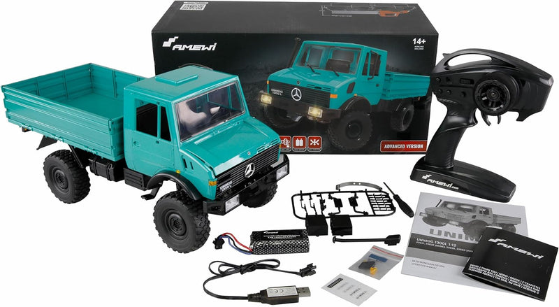 Amewi Mercedes-Benz Unimog Lizenzfahrzeug Advanced 4WD 1:12 RTR Petrol, Petrol