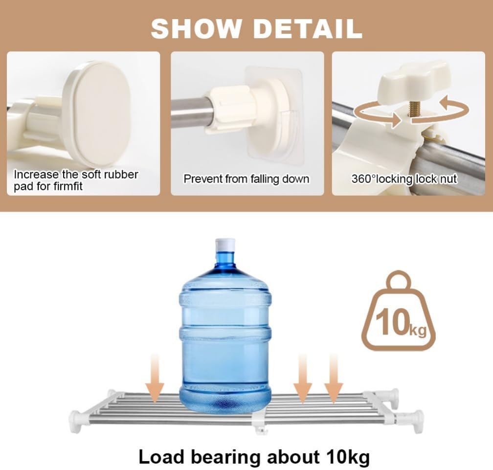 Hershii Ausziehbar Garderobensystem Einziehbar Schrank Trennwand Regaltrenner Schrankteiler Regaltei