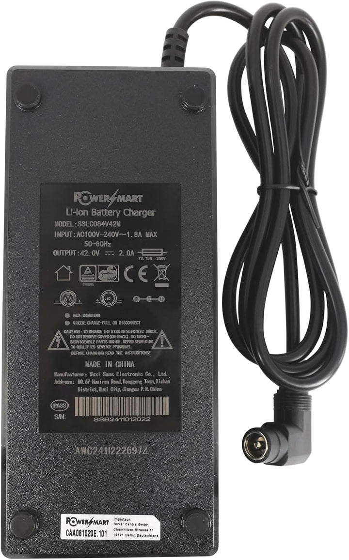 PowerSmart® 2A Ladegerät Netzteil 42V RCA für 36V Phylion/Joycube Akkus
