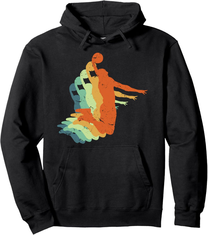 Basketball, Herren, Damen, Kinder, Jungen, Spieler, Sportfans, Vintage Pullover Hoodie