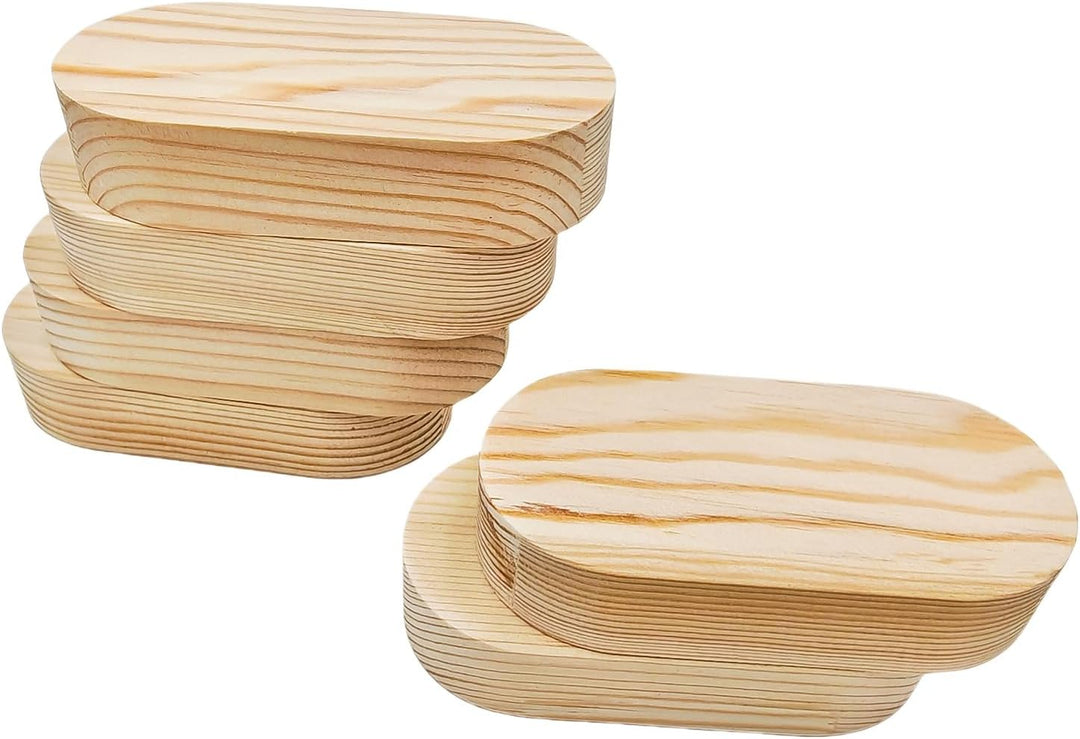 Unlackierte Holzblöcke Ovale Holzplatten für Bastelarbeiten, Leere Schnitzholzblöcke zum Gravieren,