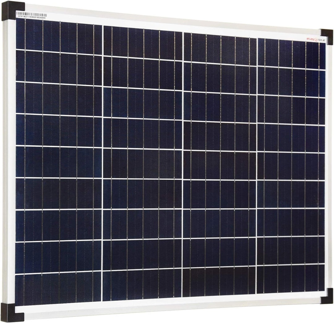 enjoy solar Poly 50W 12V Polykristallines Solarpanel Solarmodul Photovoltaikmodul ideal für Wohnmobi