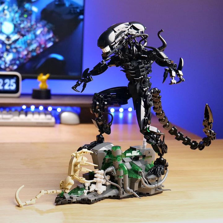 Alien Klemmbaustein-Modellbausatz, bewegliches MOC-Figurenset, 958 Teile
