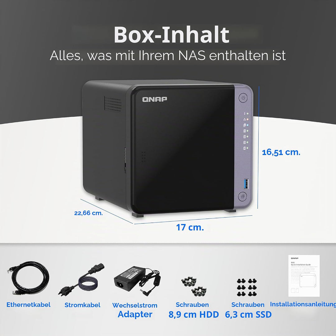 QNAP TS-432X-4G-PE | 4-Bay, ARM CPU, 4GB RAM, 10GbE SFP+, PCIe Gen3, Tower NAS, NAS