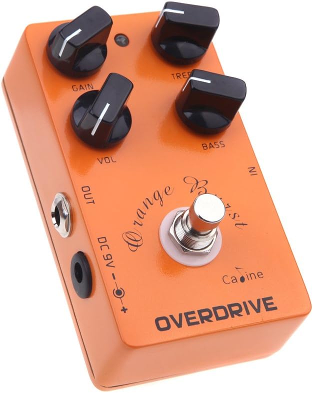 Caline CP-18 Orange Burst Verzerrer Pedal für Gitarre Orange Burst Overdrive, Orange Burst Overdrive