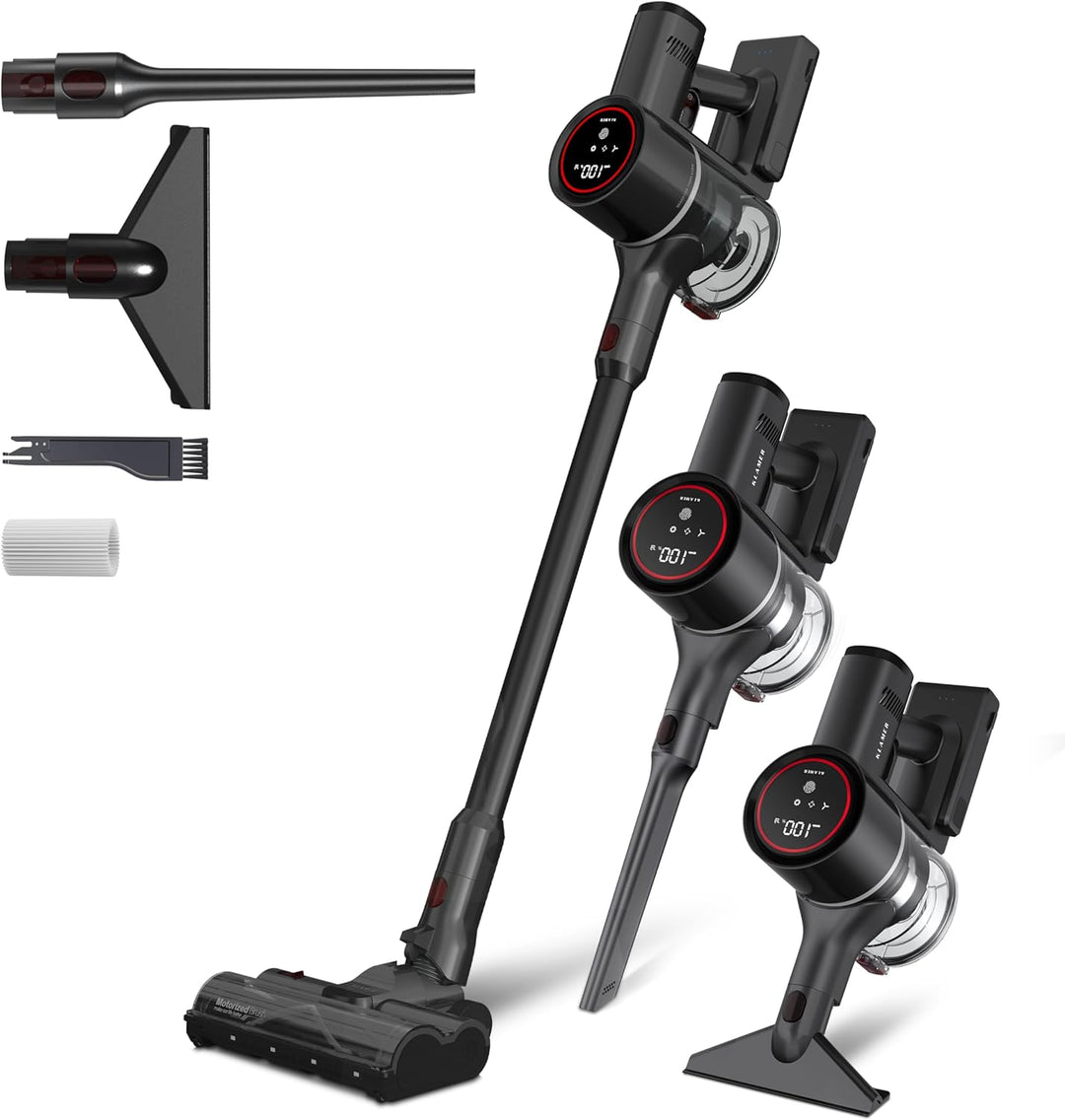 KLAMER Akku Staubsauger, 2-in-1 Staubsauger kabellos & Handstaubsauger, Akkulaufzeit bis 50 min, Akk