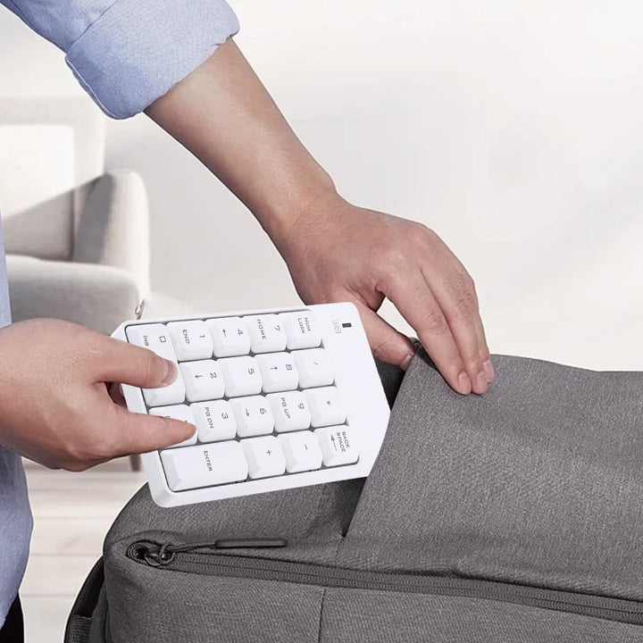 Joyzan USB-Ziffernblock, kabellose Pads, tragbarer Mini-Nummernblock, Externe Zahlentastatur, 18 Tas