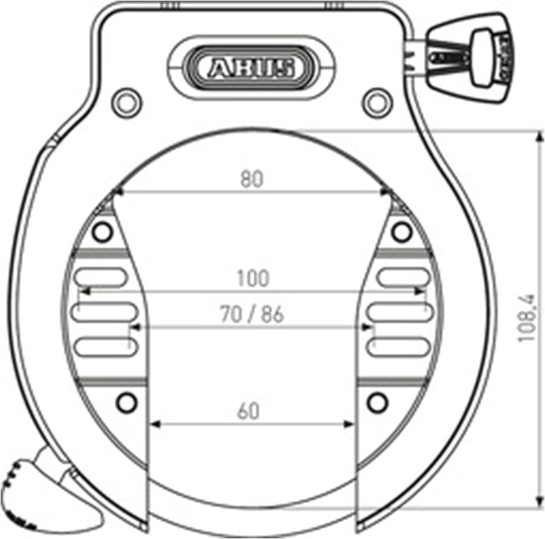ABUS Unisex – Erwachsene 4650S NR BK OE Rahmenschlösser, Unifarben, universal Einheitsgrösse, Einhei