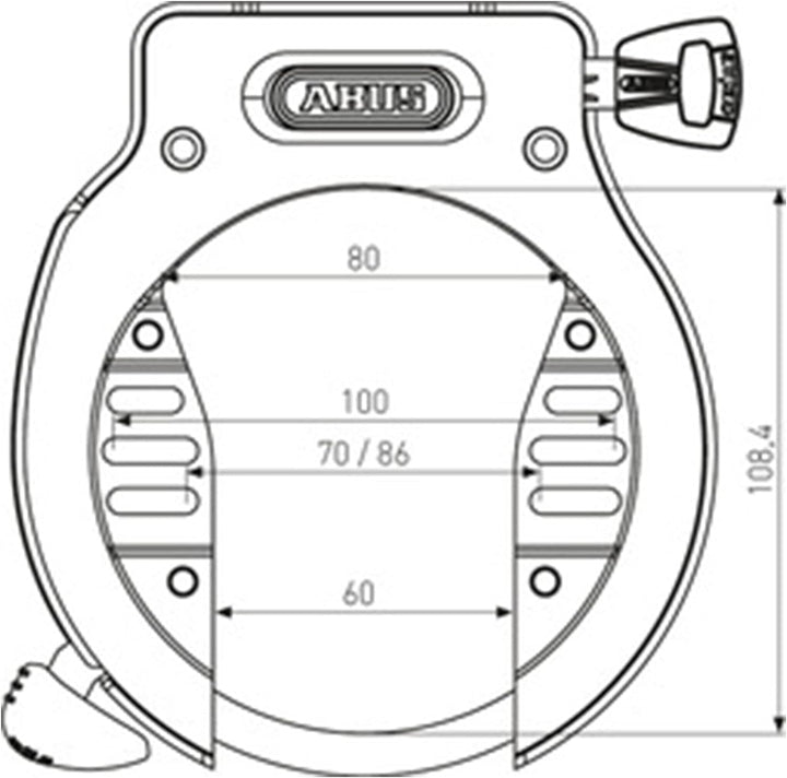 ABUS Unisex – Erwachsene 4650S NR BK OE Rahmenschlösser, Unifarben, universal Einheitsgrösse, Einhei