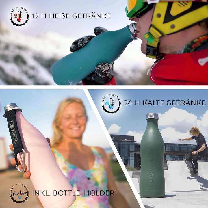 DOWABO Cocktail Collection - kohlensäuredichte Isolierflasche - 12 Std. heiss & 24 Std. kalt 500 ml
