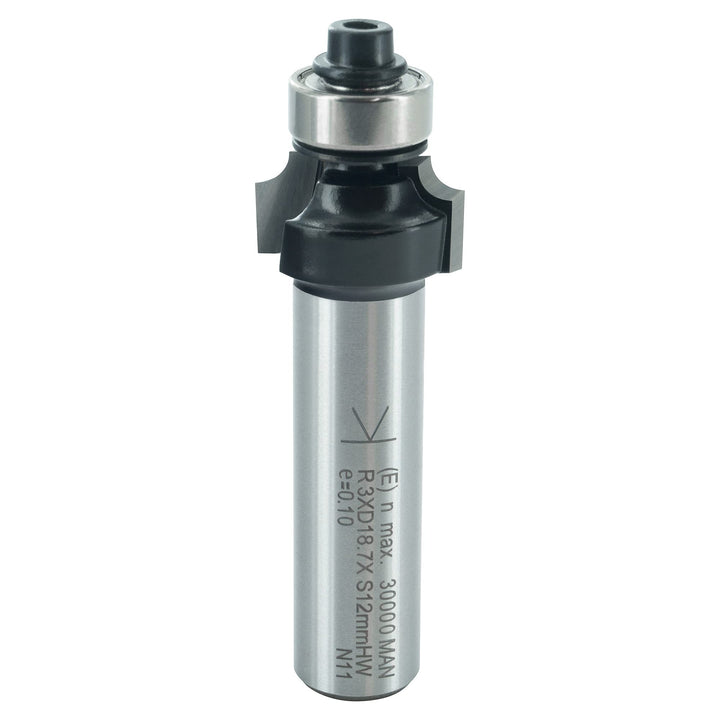 ENT 14362 Abrundfräser HW, Schaft (S) 12 mm, Durchmesser (D) 18,7 mm, NL 9,5 mm, R 3 mm, SL 40 mm, m