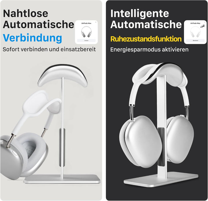 AirPods Max Ständer mit Schlafmodus, Aluminium Kopfhörerhalterung für Schreibtisch, rutschfest & kra