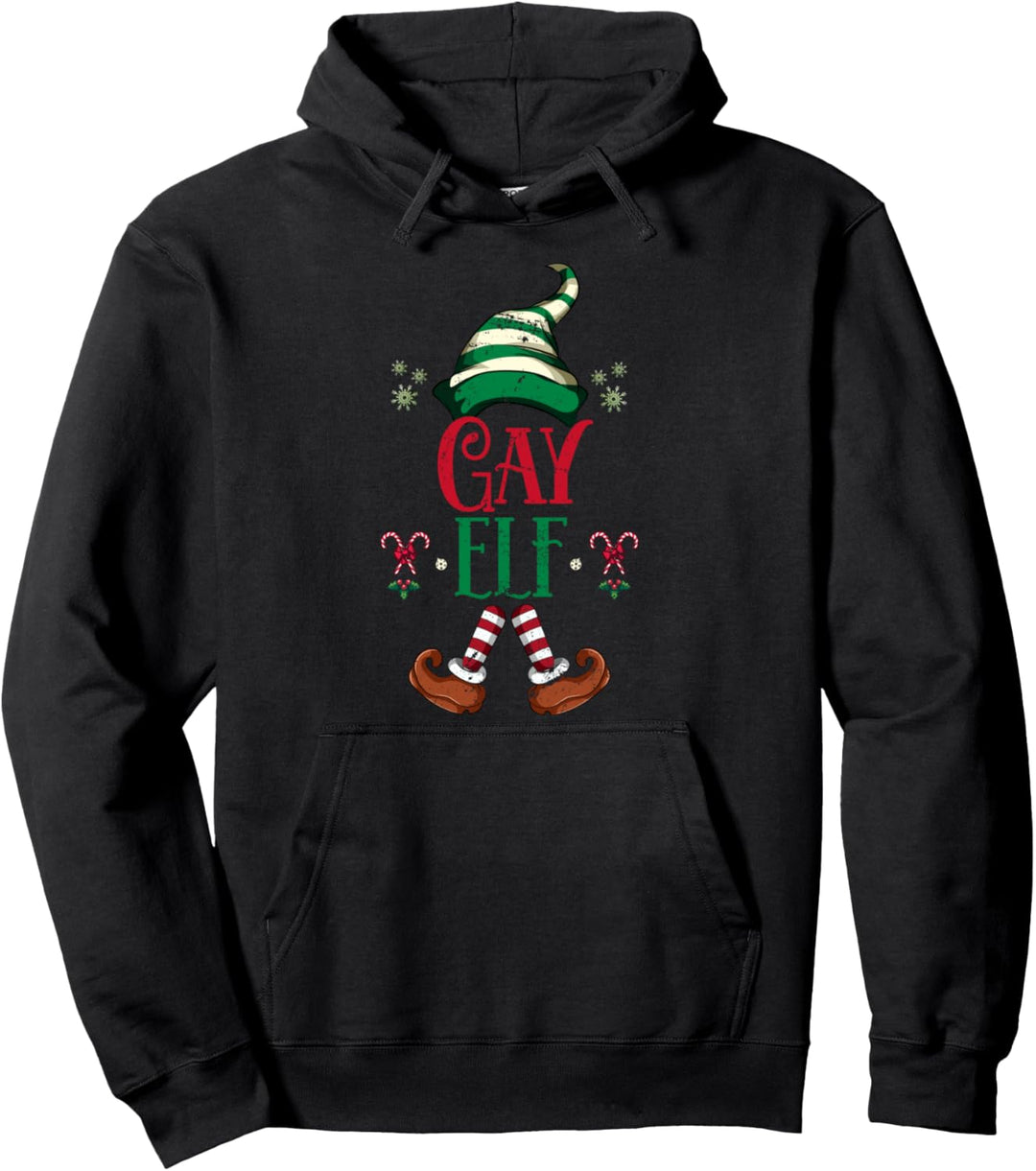 Partnerlook Pajama Weihnachten Geschenk Schwuler Elf Pullover Hoodie