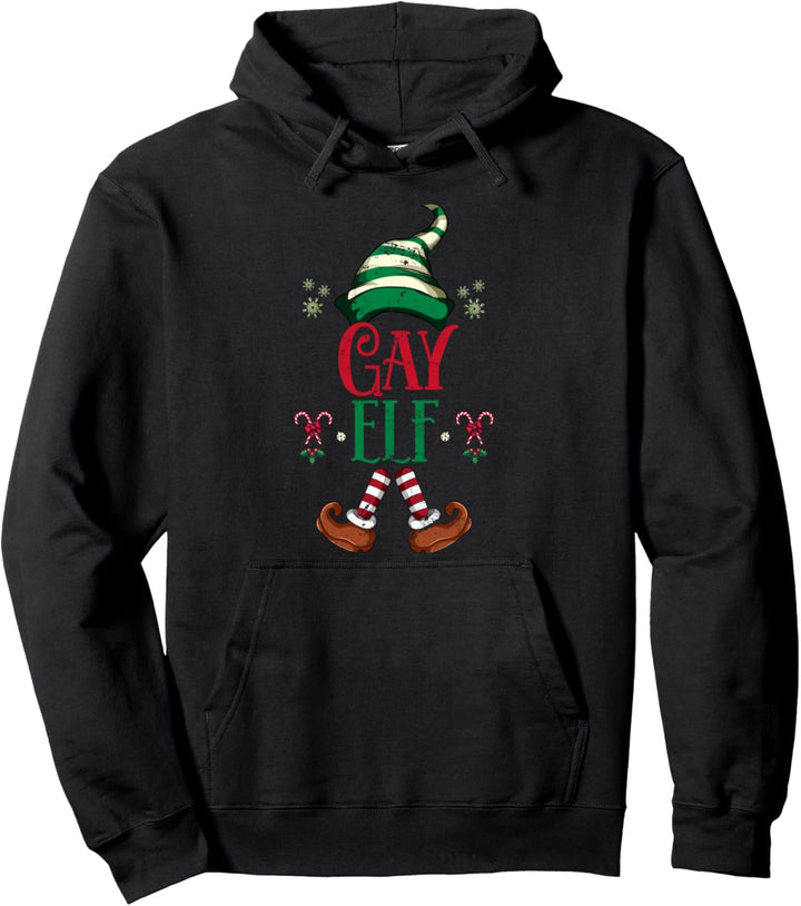 Partnerlook Pajama Weihnachten Geschenk Schwuler Elf Pullover Hoodie