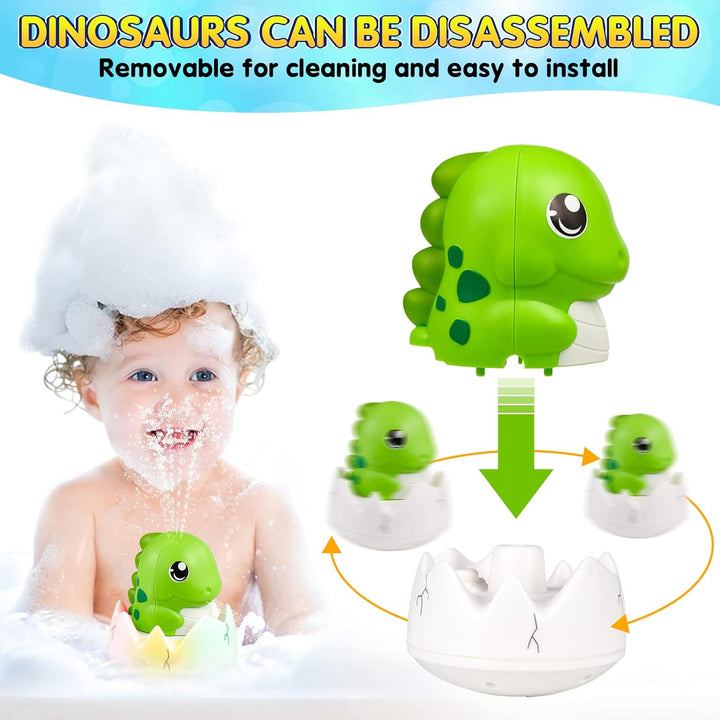 Gigilli Dinosaurier Baby Badespielzeug, Wiederaufladbares Babyspielzeug Leuchtendes Badespielzeug, S